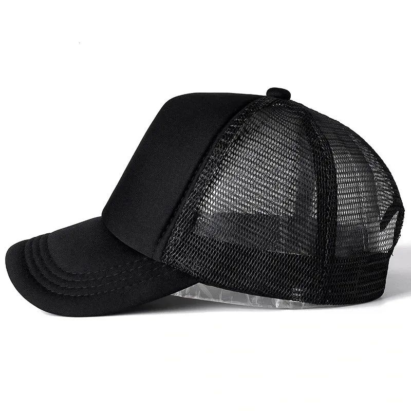 Casual Plain Mesh Baseball Adjustable Snapback Cap