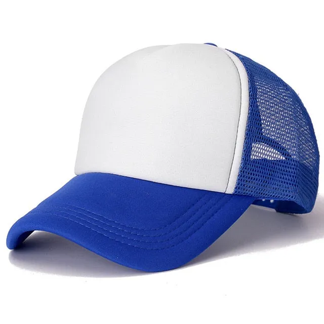 Casual Plain Mesh Baseball Adjustable Snapback Cap