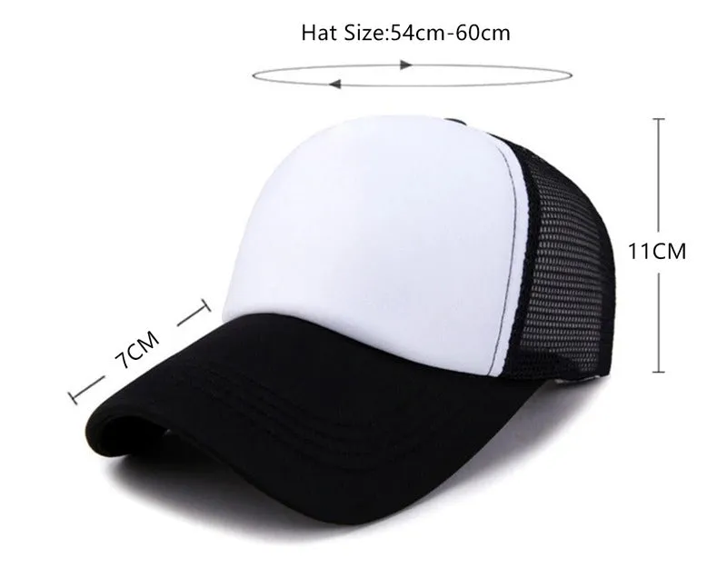 Casual Plain Mesh Baseball Adjustable Snapback Cap