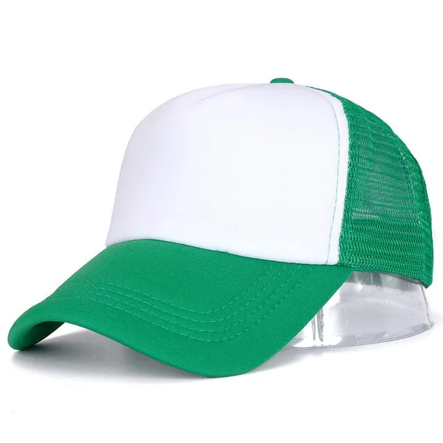 Casual Plain Mesh Baseball Adjustable Snapback Cap