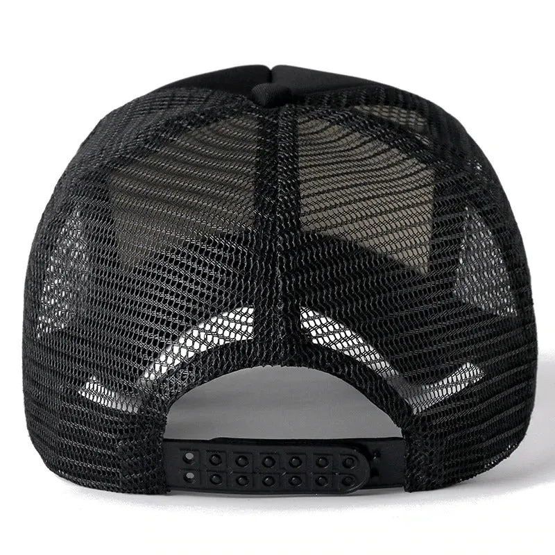 Casual Plain Mesh Baseball Adjustable Snapback Cap