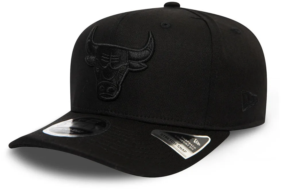 Chicago Bulls New Era 950 Tonal Black Stretch Snapback Cap