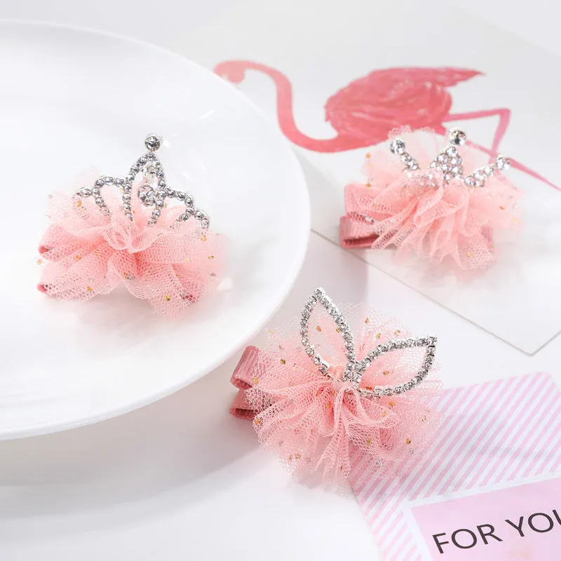 Chiffon Boutique Princess Crown Headbands for Infant and Toddler Baby Girls