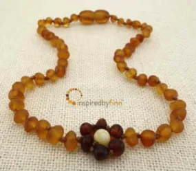 Child Baltic Amber Necklace - Brilliant Flower