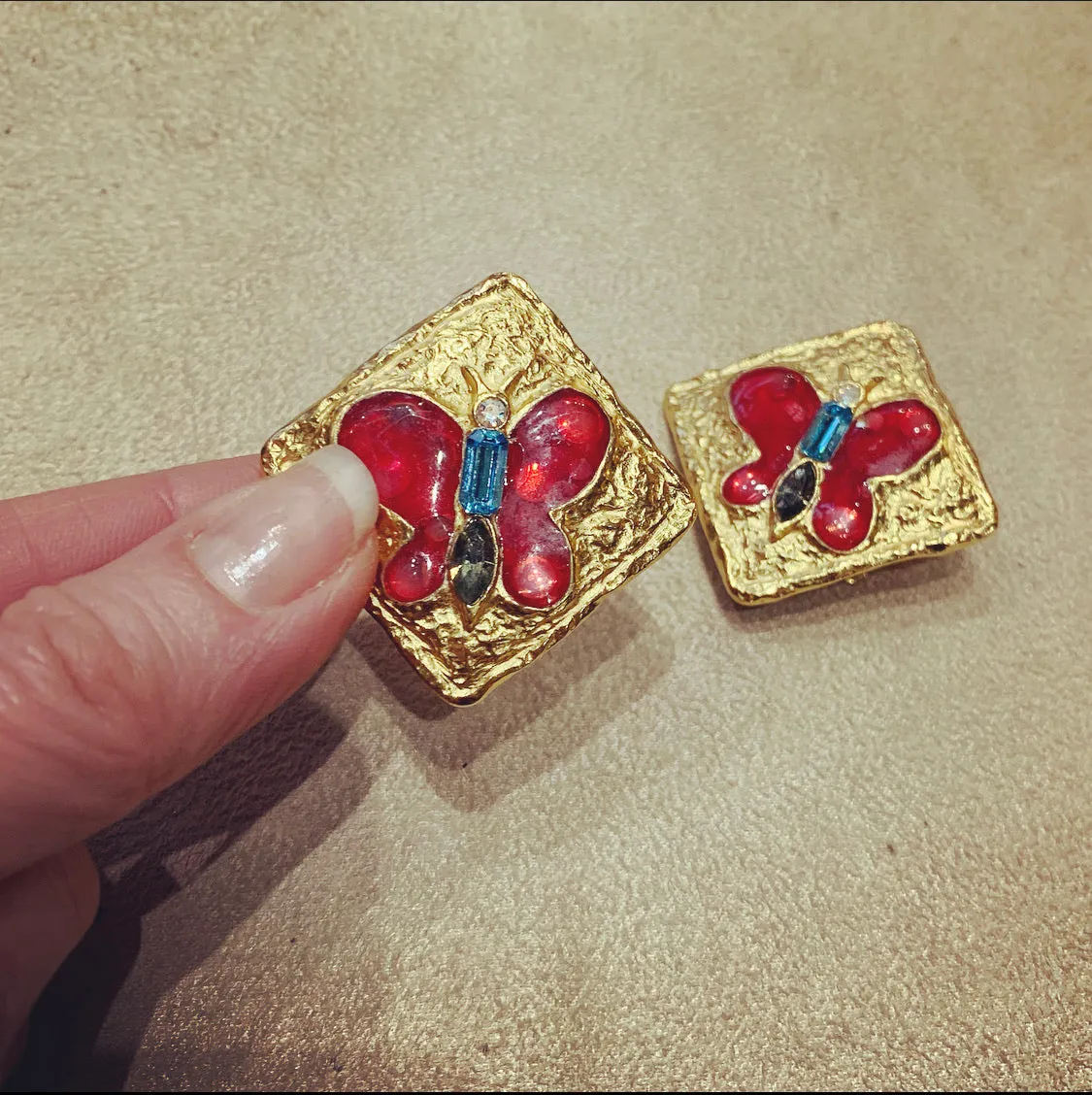 Christian Lacroix Butterfly earrings