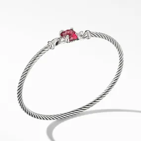 Châtelaine® Bracelet with Rhodolite Garnet and Diamonds, Size Large