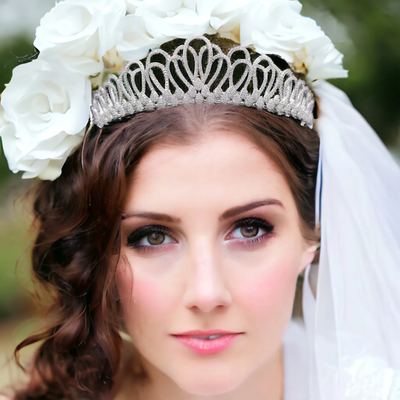 Classic Chandelier Cubic Zirconia Embellished Tiara