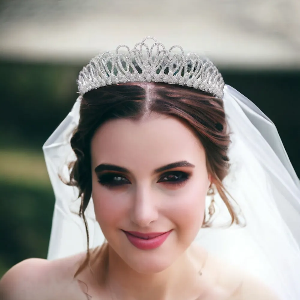 Classic Chandelier Cubic Zirconia Embellished Tiara