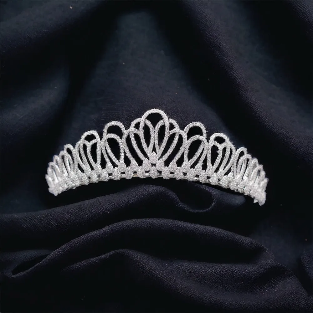 Classic Chandelier Cubic Zirconia Embellished Tiara