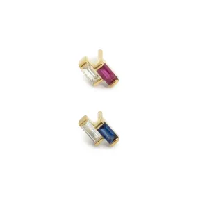 Counterbalance Stud Earring - 14K Yellow Gold