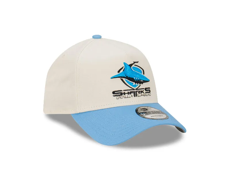 Cronulla Sutherland Sharks Two-Tone Chrome White 9FORTY A-Frame Snapback