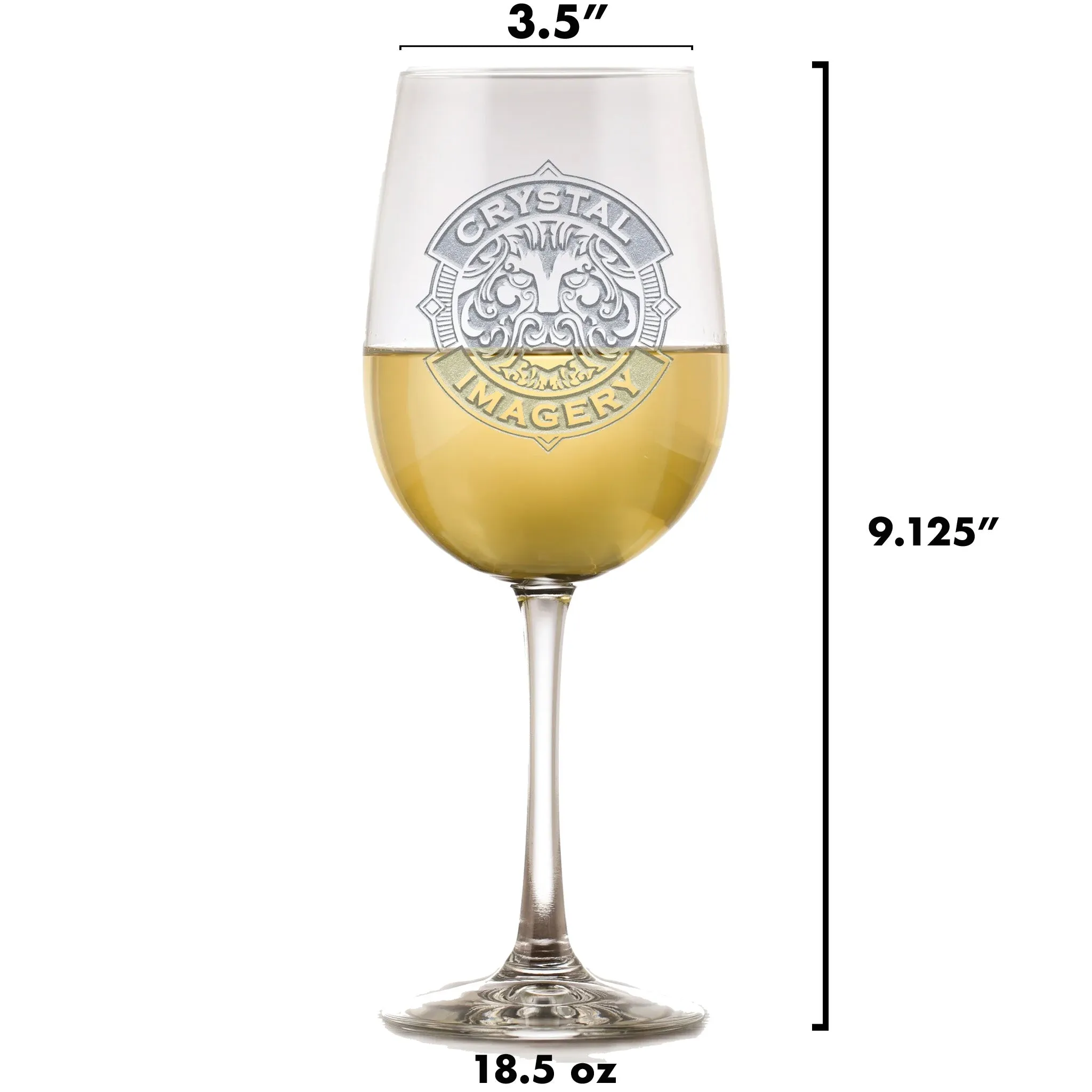 Custom Engraved Family Crest Wine Glass Gift Set of 4