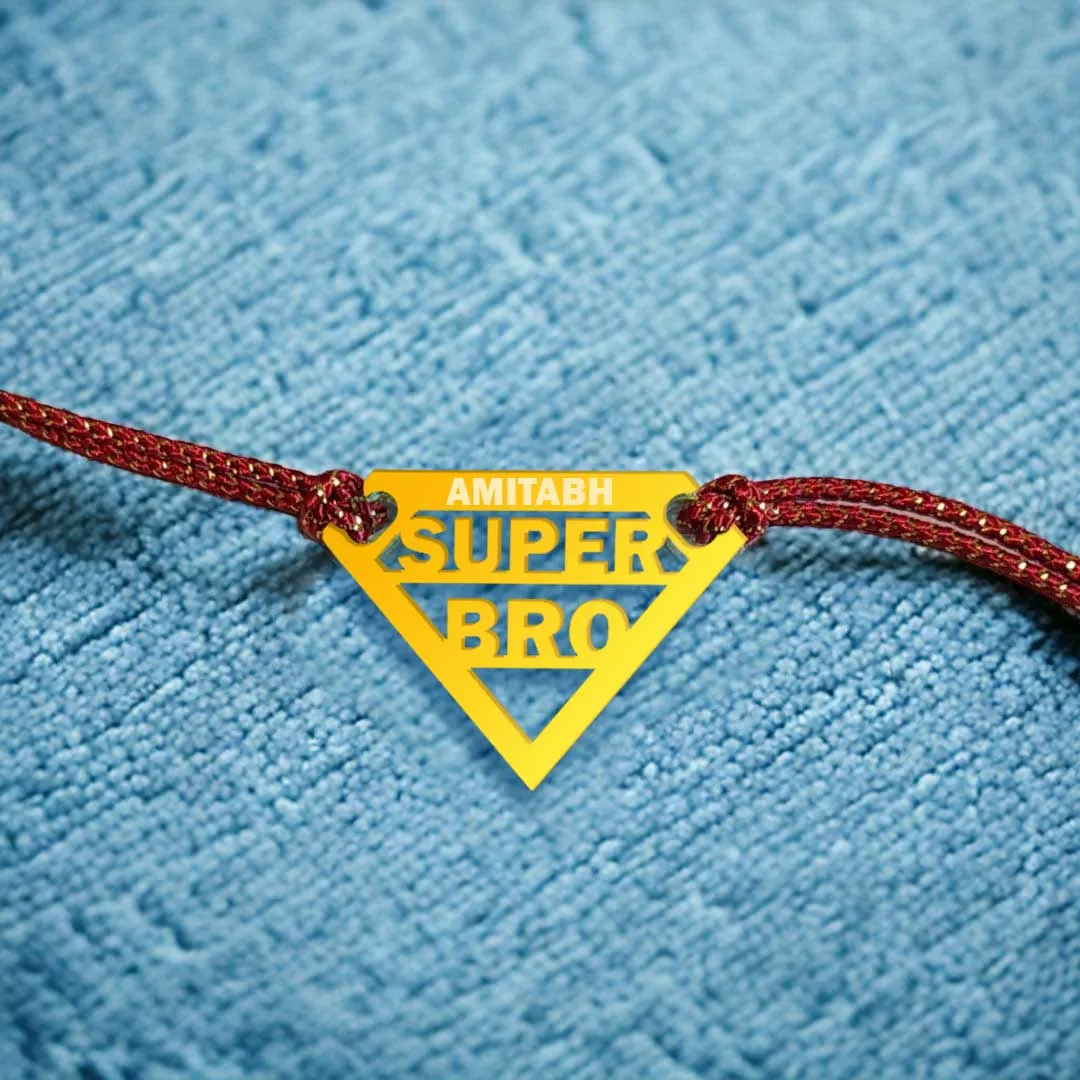 Custom Rakhis for Brother Stylish Rakhi for Rakshabandhan-Super Bro