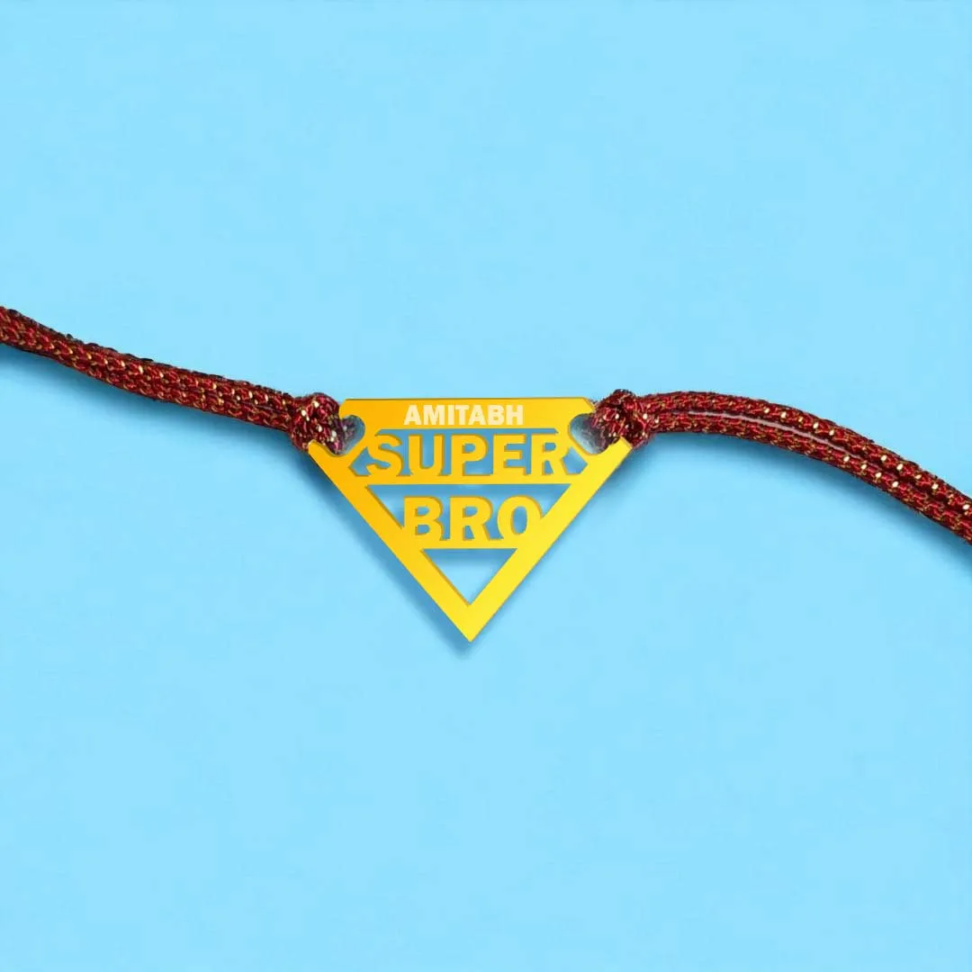 Custom Rakhis for Brother Stylish Rakhi for Rakshabandhan-Super Bro