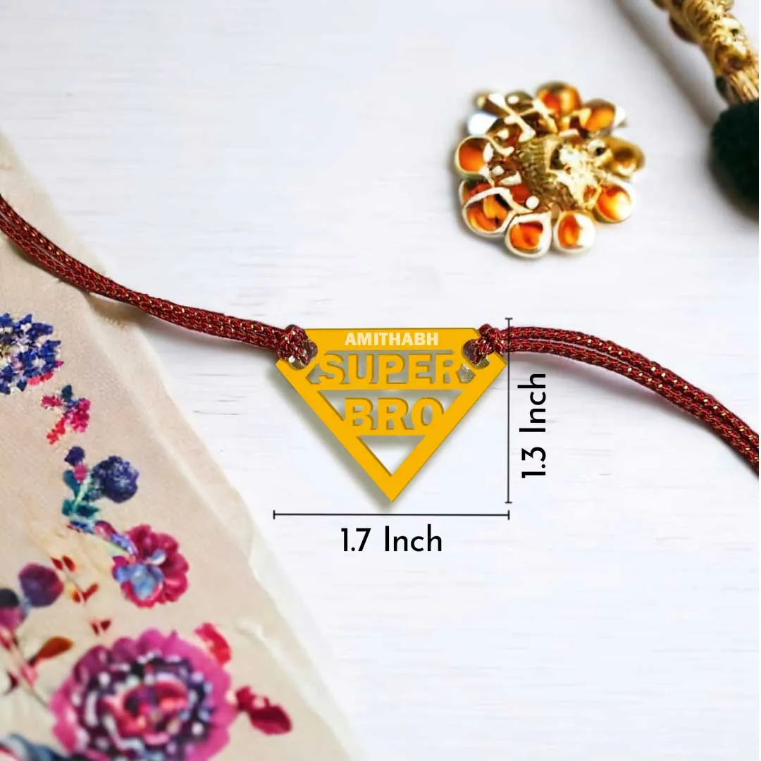 Custom Rakhis for Brother Stylish Rakhi for Rakshabandhan-Super Bro