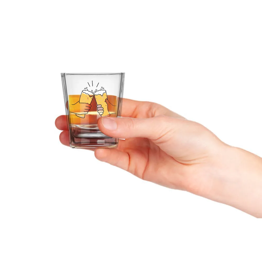 Customizable 2OZ Square Shot Glasses