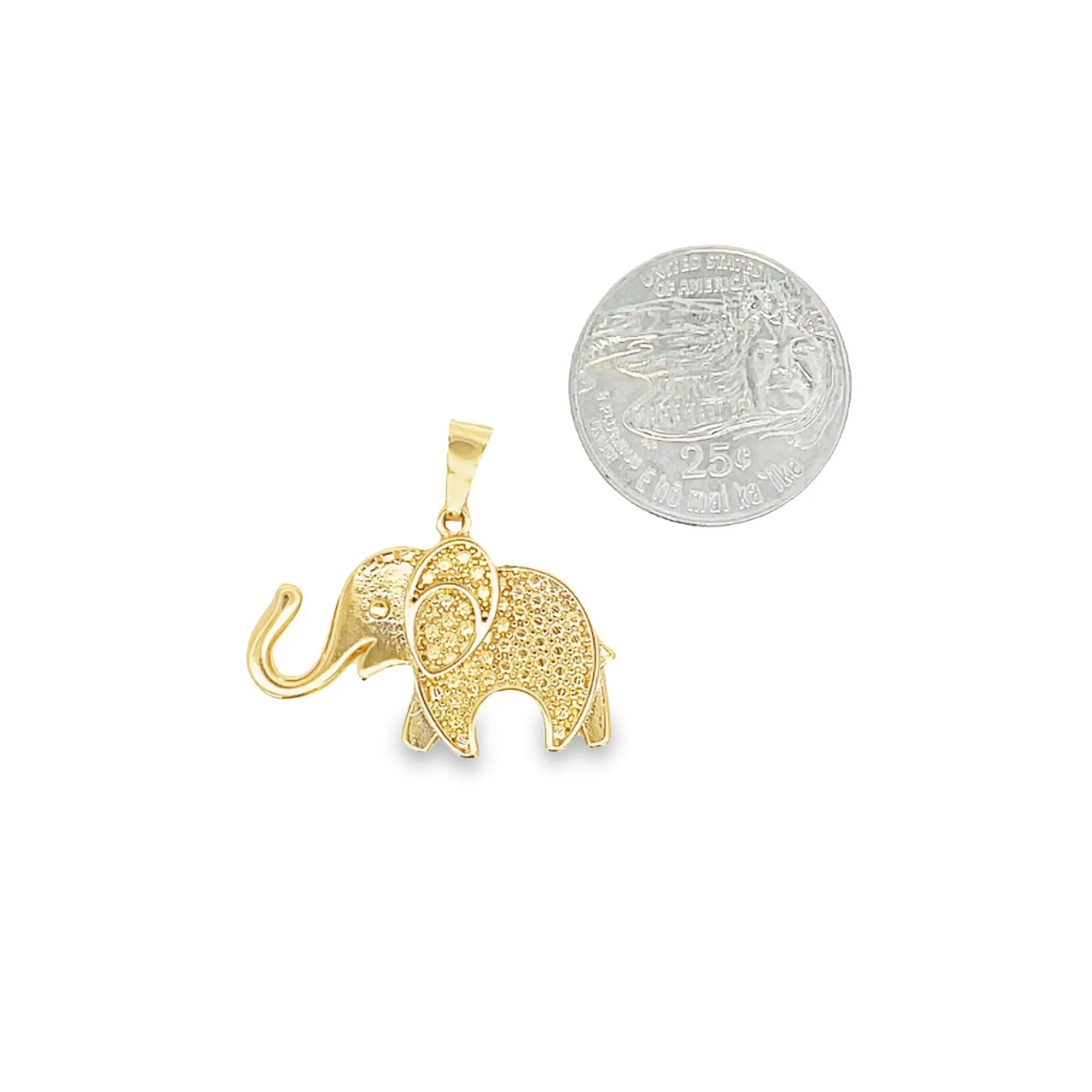 CZ Elephant Pendant