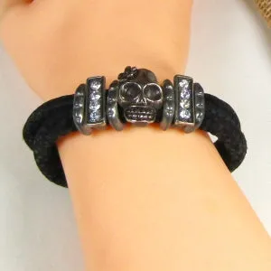 Day of The Dead Halloween Bracelet Black