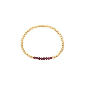 Dee Berkley Shine Bright Birthstone Mini Bead Bracelet- January