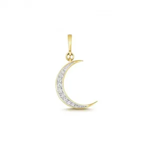 Diamond Jewellery 9ct Gold Diamond Moon Pendant PD188