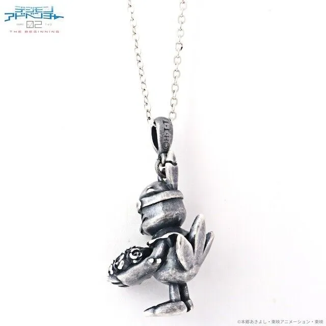 Digimon Adventure 02 The Beginning Hawkmon Necklace Pendant Silver Gemstone