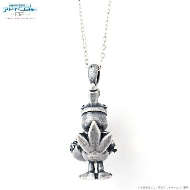 Digimon Adventure 02 The Beginning Hawkmon Necklace Pendant Silver Gemstone