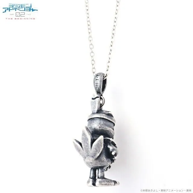 Digimon Adventure 02 The Beginning Hawkmon Necklace Pendant Silver Gemstone