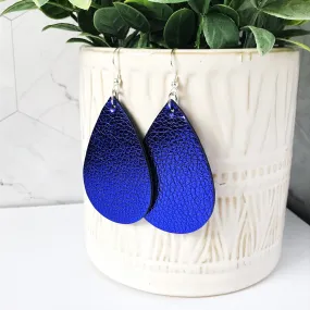 Eliza- Blue Metallic Teardrop