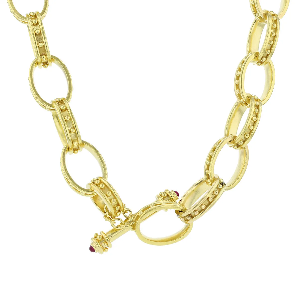 Elizabeth Locke 18K Gold Curved Link Necklace