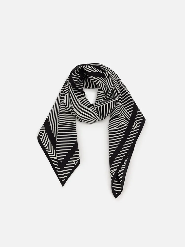 EP YAYING Silk Letter Print Scarf