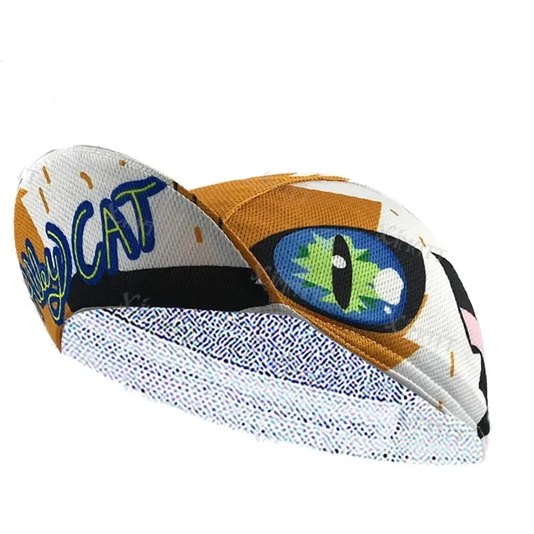 Explosive Models Polyester Cycling Cap Cat Cartoon Printing Universal Size Men and Women Outdoor Bicycle Sports Hats