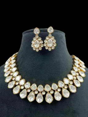 Fancy Style Peary Wear Kundan Necklace Set