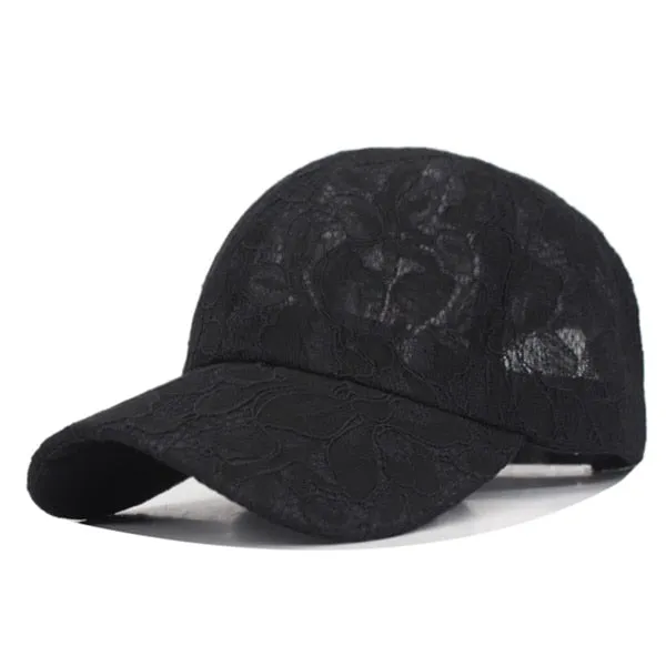 Fashion Baseball Cap Women Snapback Caps Hats For Women Girls Casquette Solid Bone Gorras Lace Floral Lady Female Hat Cap