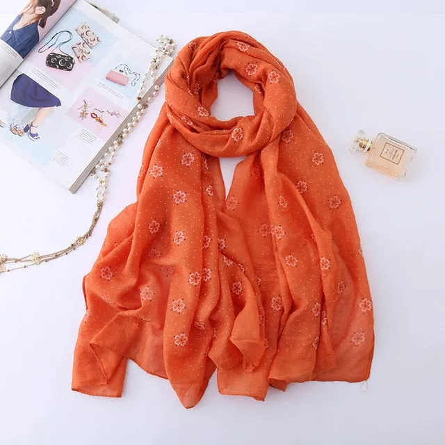 Fashion Cotton Scarf Printed Bandana Shawl #6135