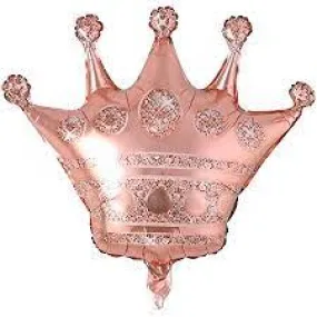 Foil Balloon Rose Gold Crown 5Pcs 9inch