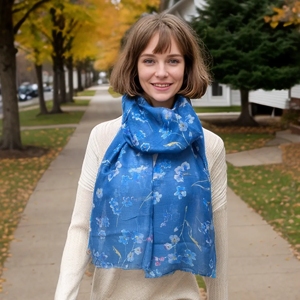 Forget Me Not Scarf | The Scarf Giraffe Exclusive Design