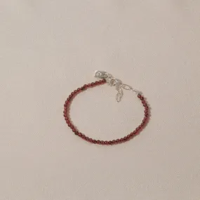 Galore Bracelet Birthstone January Garnet | Silver