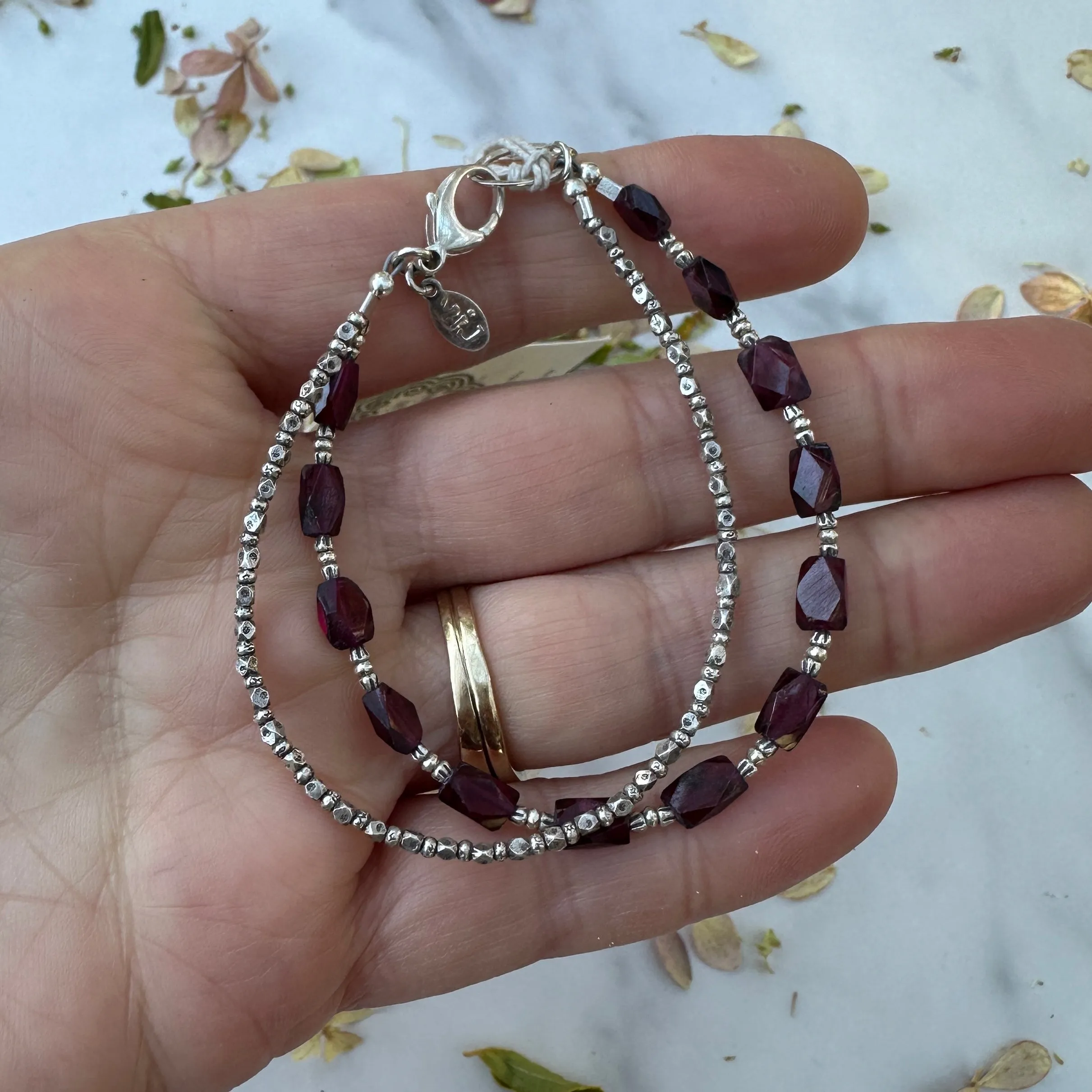 Garnet Double Bracelet