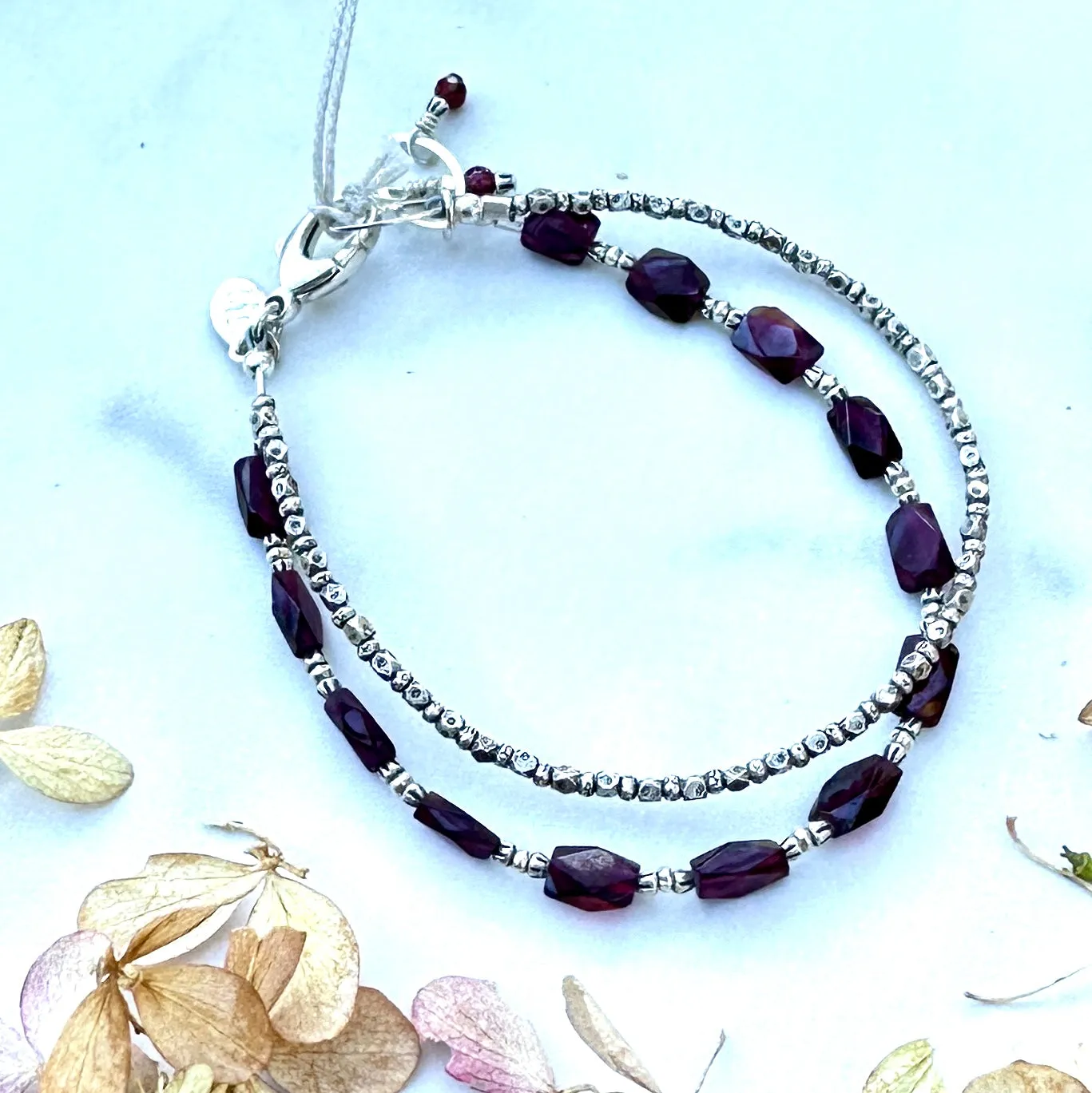 Garnet Double Bracelet