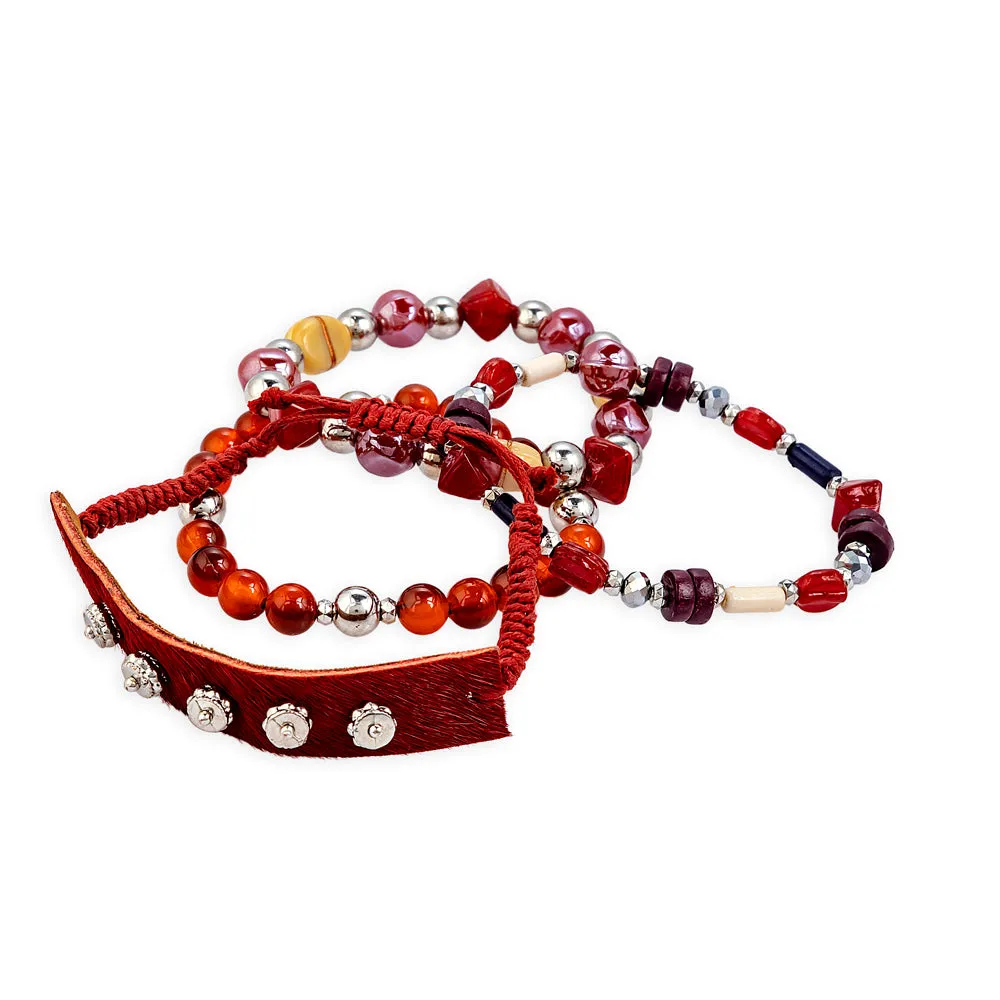 Garnet Hill Point Stacked Bracelet