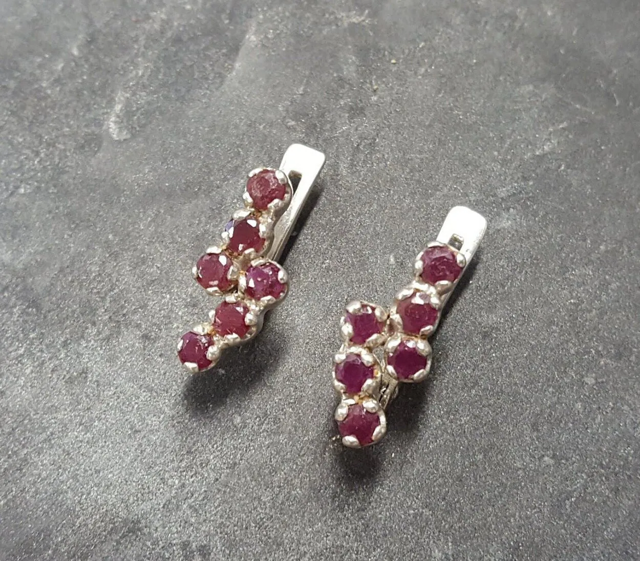 Genuine Ruby Earrings - Red Drop Earrings - July Birthstone Earrings