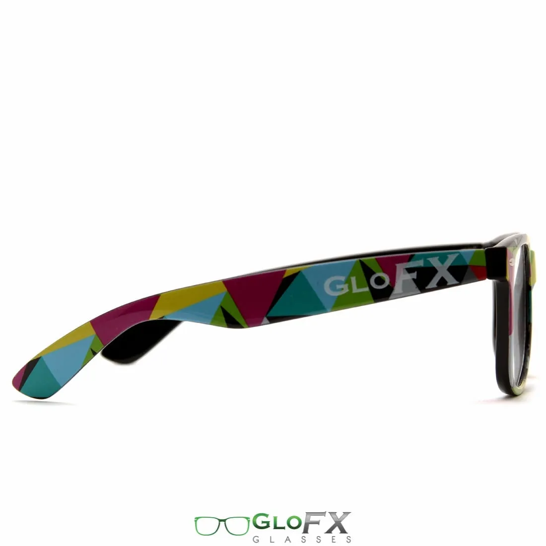 GloFX Geometric Diffraction Glasses - Clear lens