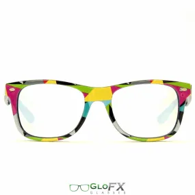 GloFX Geometric Diffraction Glasses - Clear lens