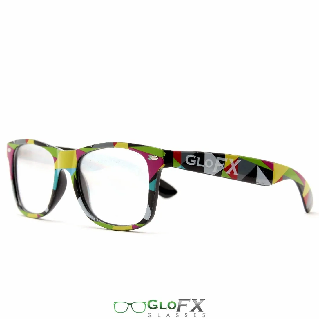 GloFX Geometric Diffraction Glasses - Clear lens