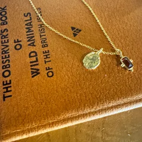 Gold Garnet Roma Necklace