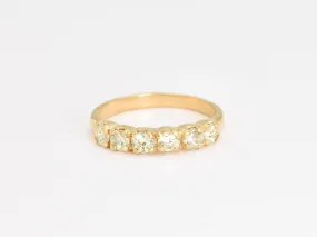 Gold Peridot Ring - Peridot Eternity Band -  August Birthstone Ring