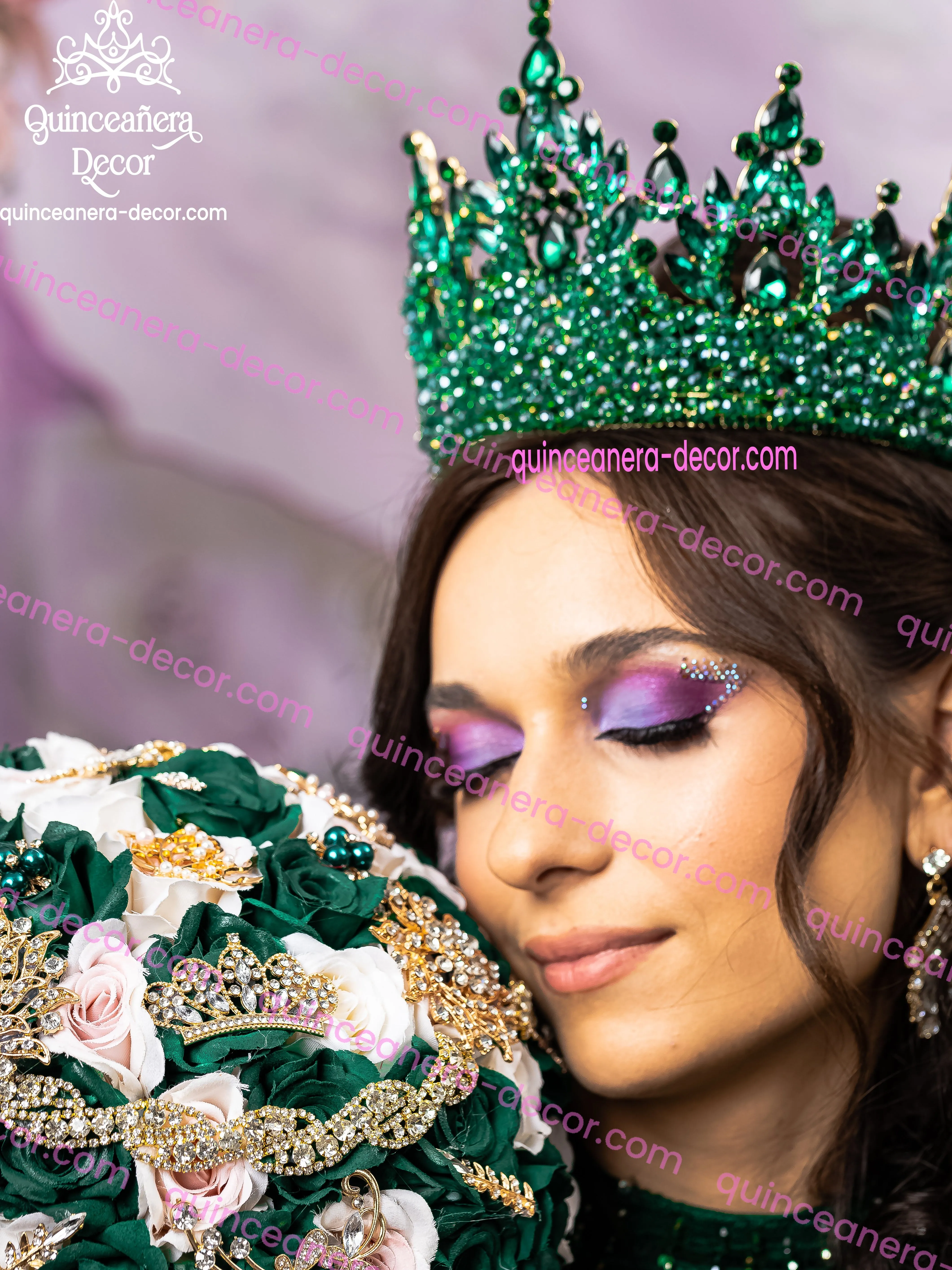 Green Quinceanera Crown