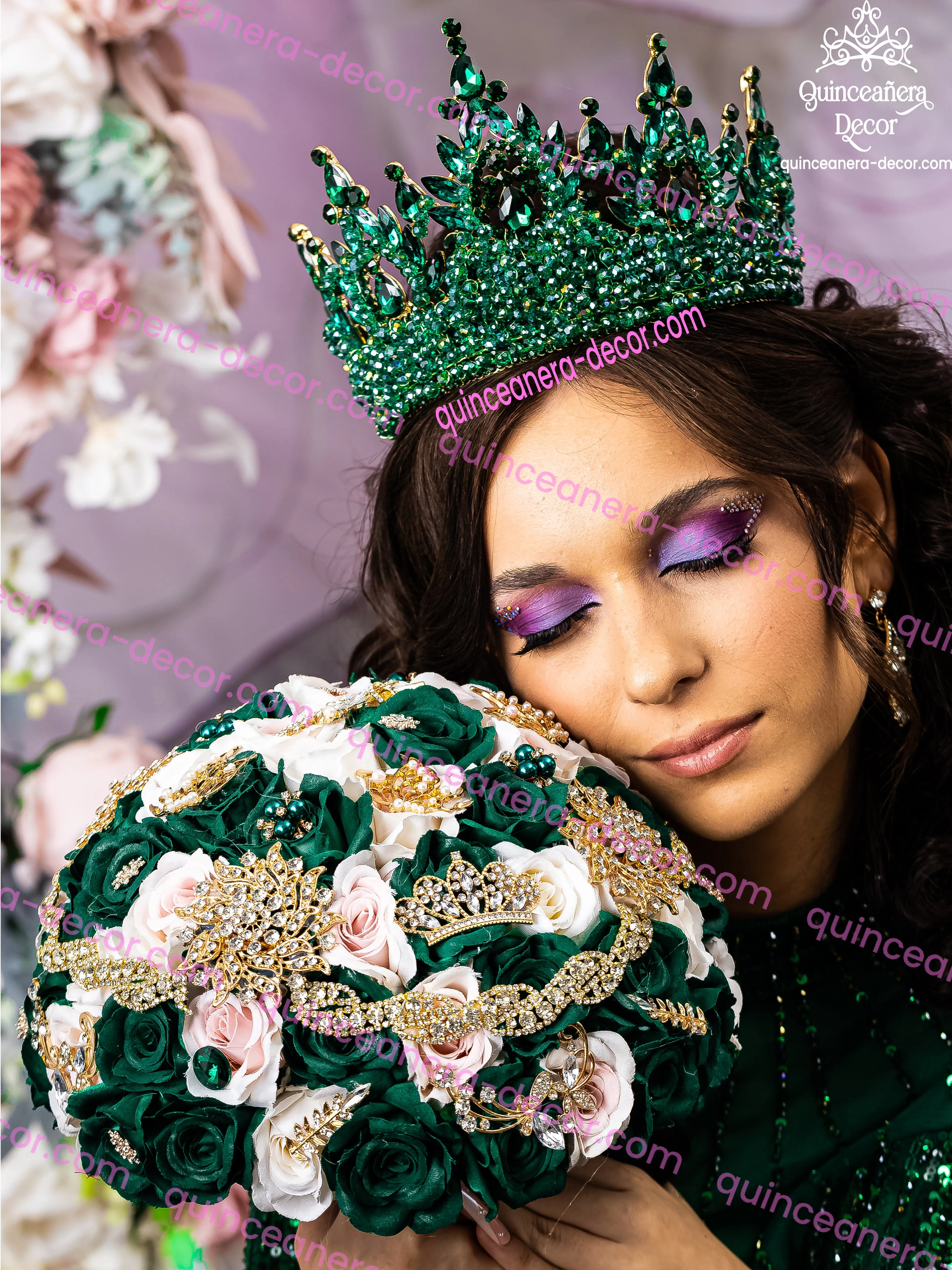 Green Quinceanera Crown