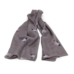 Grey Watercolour Sheep Scarf