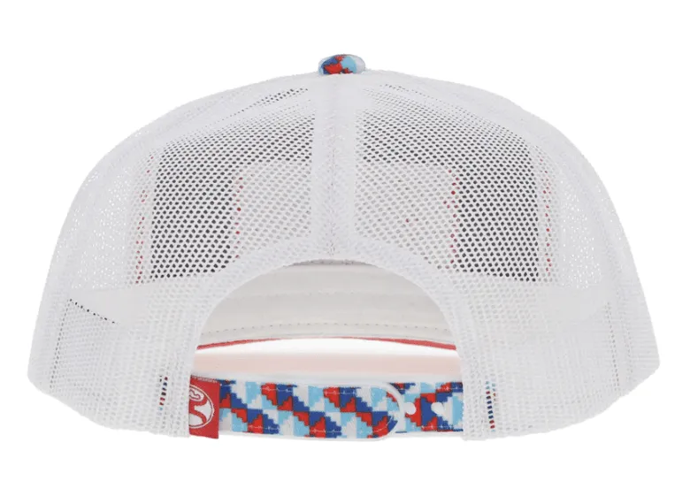 Hooey Lakota Red, White, & Blue Trucker Snapback Hat 2448T-BLWH